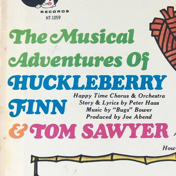 Happy Time Records Colorful Vinyl Album Huckleberry Finn & Tom Sawyer - Picture 2 of 7